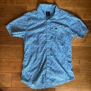 RVCA blue flower button up